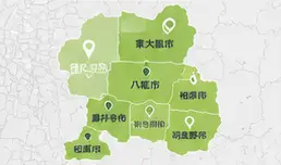 八尾市を中心とした対応エリアの地図